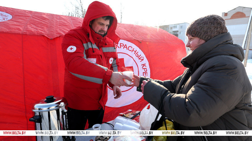 Мабільны пункт абагравання Чырвонага Крыжа працуе ў Віцебску